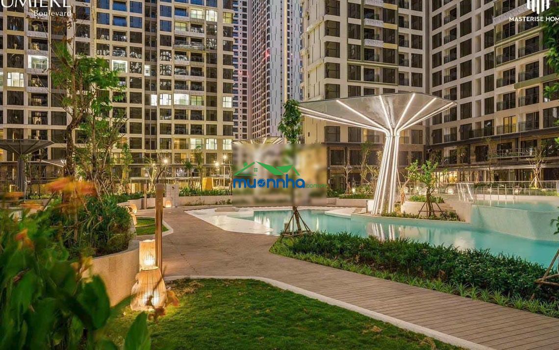 View nội khu - căn góc 2pn tòa a - giá 4,86 tỷ all in tại lumiere boulevard, nhà nhận ngay - 4