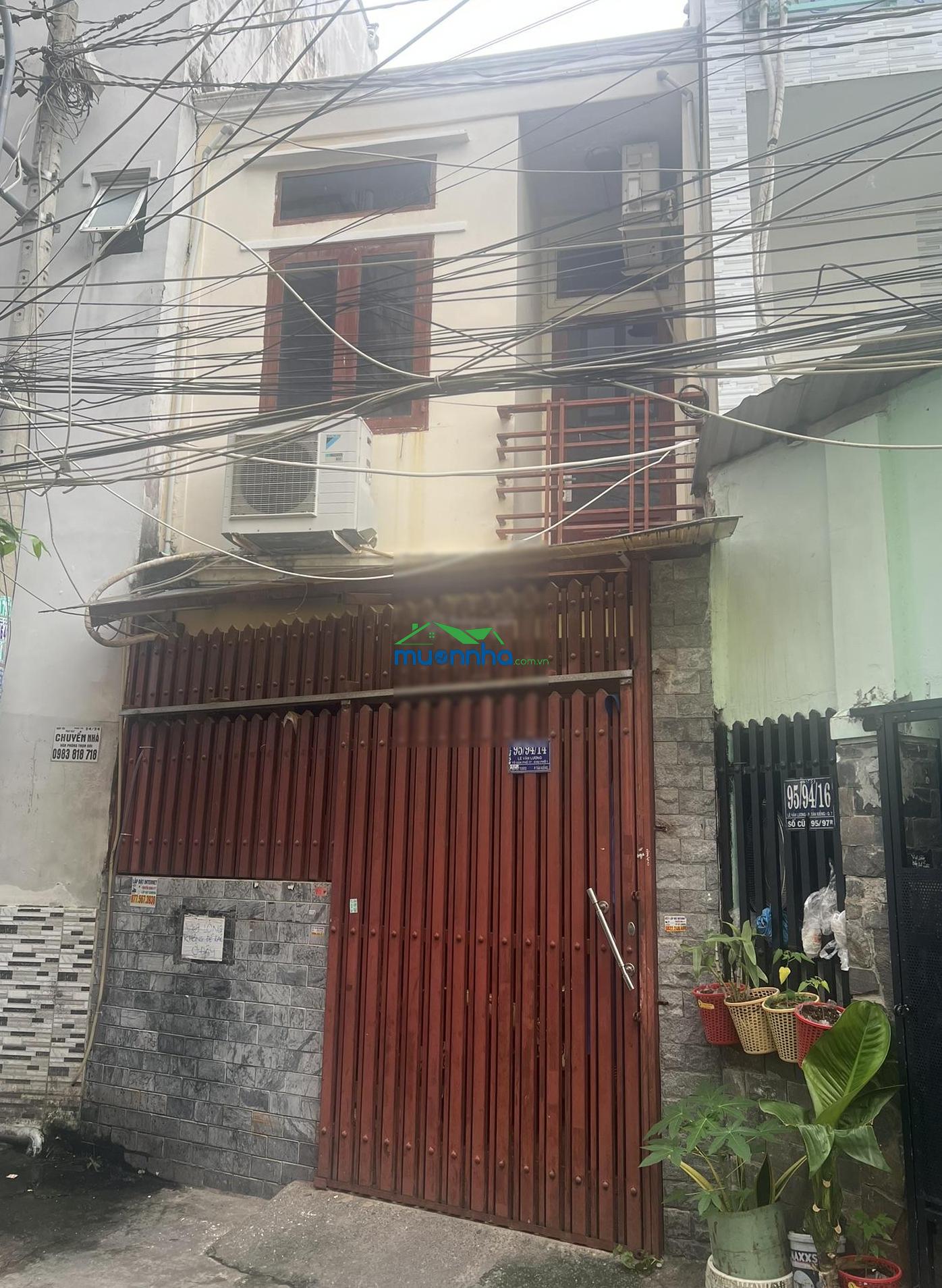 Nhà cho người trung niên hoặc người già, 2 mặt hẻm, 2pn, 2wc, 70m2 tại lê văn lương, giá 5,3 tỷ - 4
