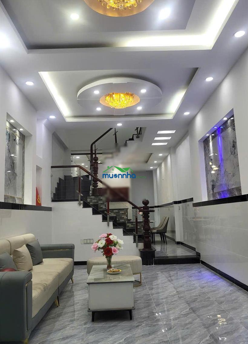 Bán nhà 1 trệt 2 lầu trung mỹ tây quận 12 76m2 hẻm xe hơi thông gần hiệp thành city - 2