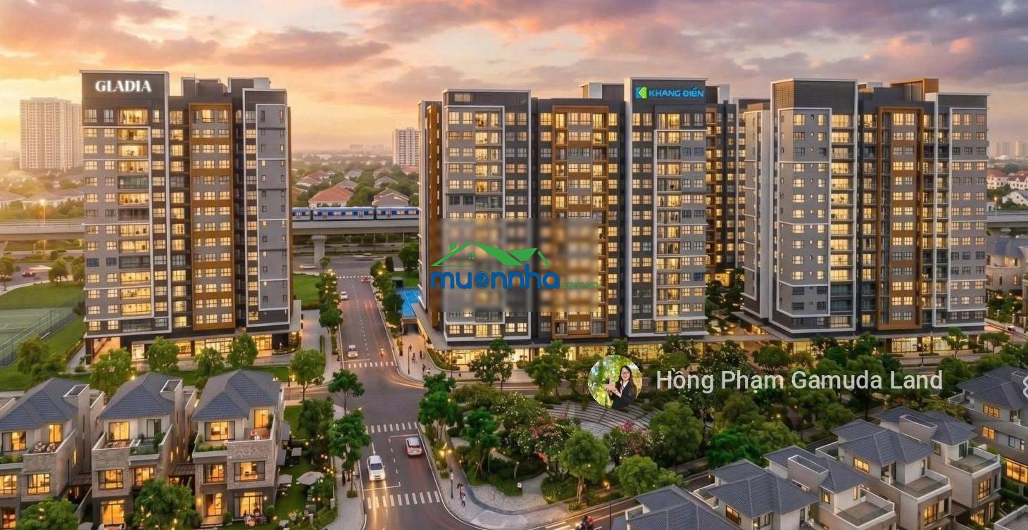Mở bán căn hộ cao cấp gladia heights quận 2, sổ hồng lâu dài, giao nhà 2027 - dt 70m2