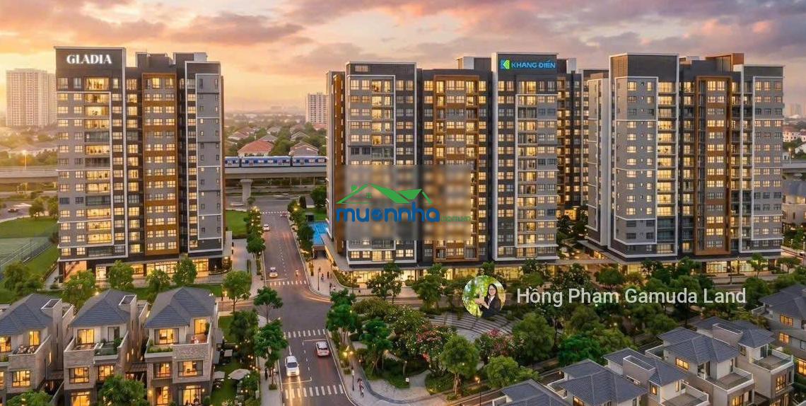 Booking 2pn2wc - dt 85m2 - ký hđmb 10% - gladia heights keppel land & khang điền - 2
