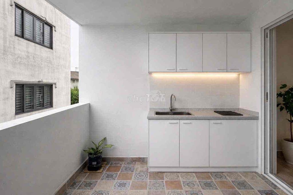 Chính chủ cho thuê căn 1pn ban cong full nội thất giá rẻ ngay cv làng - 4