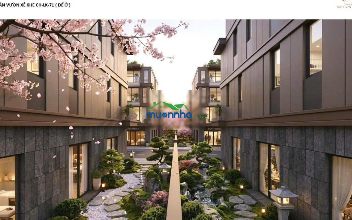 Căn liền kề xẻ khe ngang 8m giáp công viên chiết khấu 18% dòng giãn xây - 3