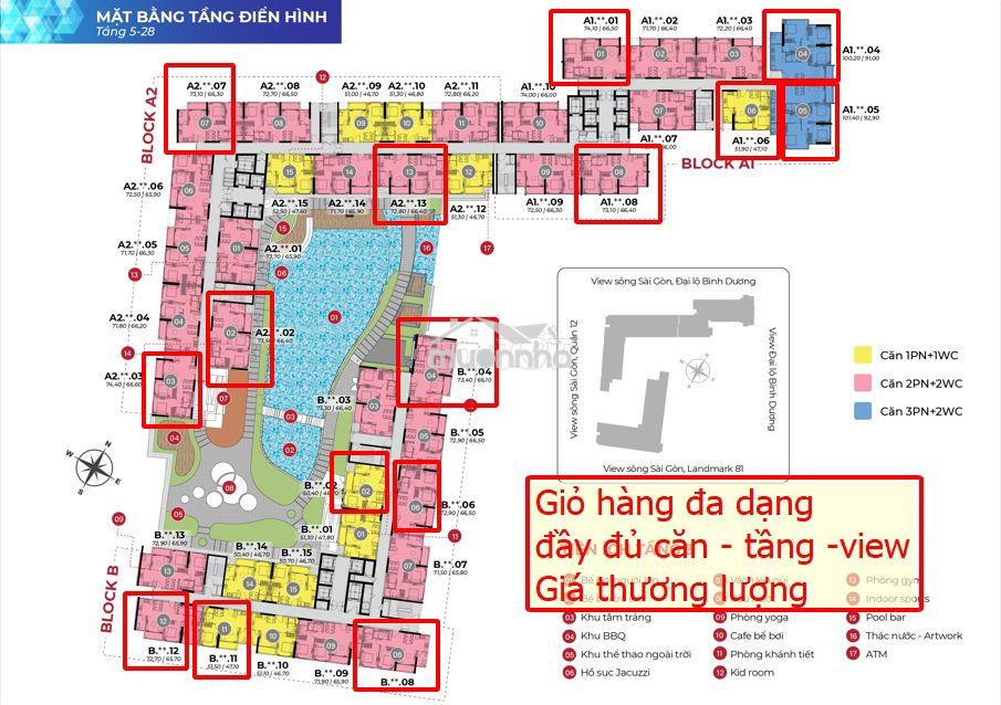 Nguồn bán the rivana chuẩn từ pkd: 1pn 2,3tỷ 2pn 2.8tỷ, 3pn 3.9tỷ - 4