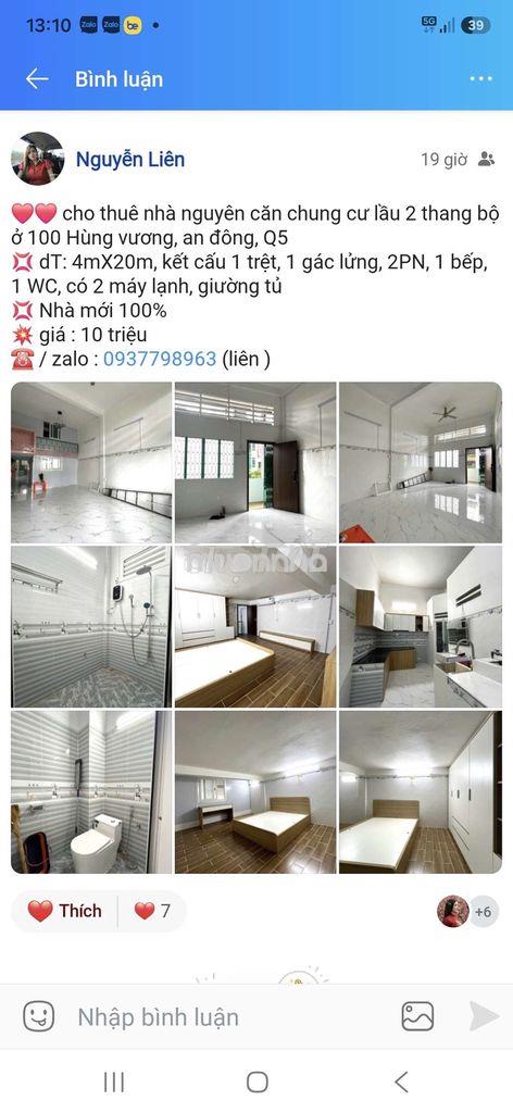 ❤️❤️ Nhà thuê nguyên căn giá 10 triệu
☎️ / zalo : 0937798 - 3