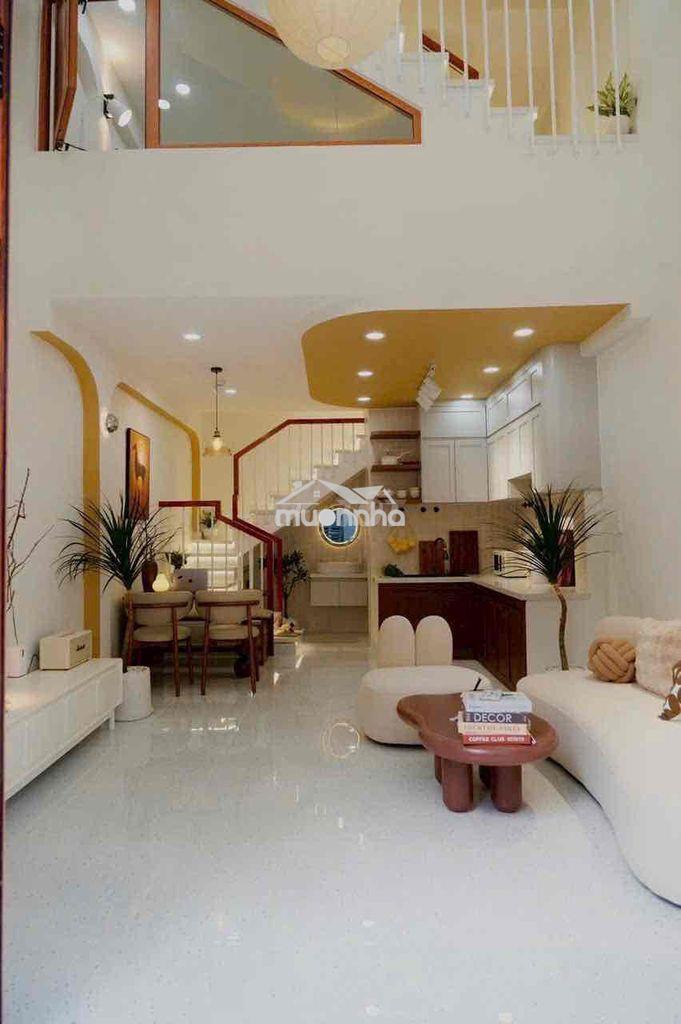 Nhà mới hiện đại 4x8m 1 trệt lửng 2 lầu st 4pn hxh đường 26/3 - 2