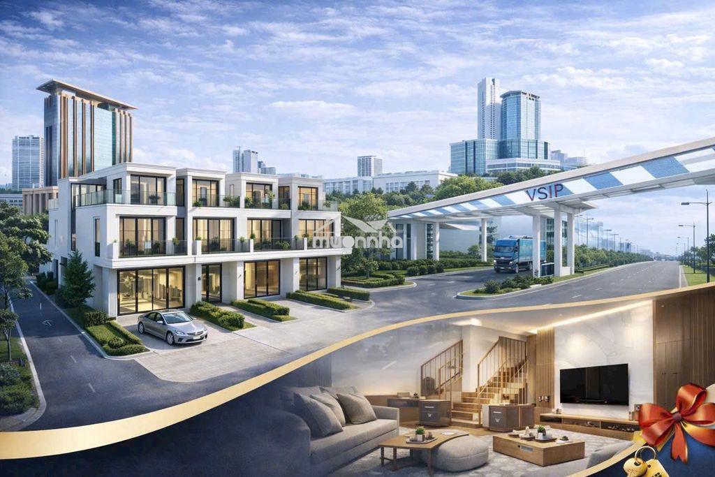 Nhà ở xã hội thấp tầng, 133m2, 1tỷ8, khu vsip2a - haven living - tphcm - 2