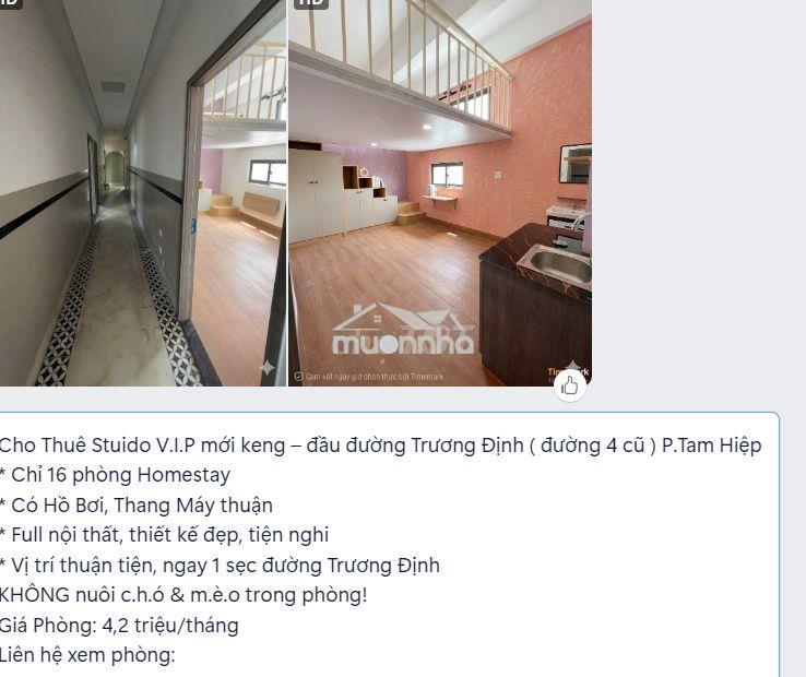 Cho thuê studio phường tam hiệp giá 4,2 triệu - 3