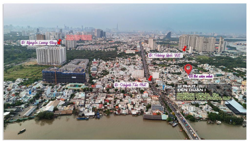 Chỉ 60 triệu/m2, 4,3x37m (160m2) đường nhựa 6m huỳnh tấn phát q.7 - 4