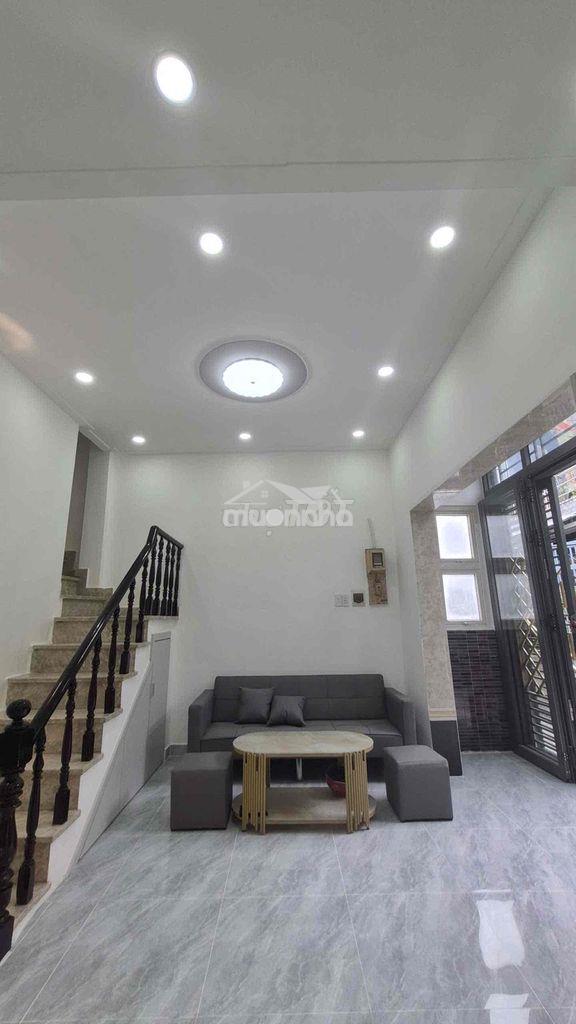 Nhà lầu 3 tầng ngang 5m2 nở hậu 6m có p ngủ dưới trệt - 3