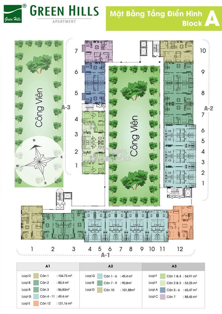 Căn hộ green town có sổ riêng 49m/ 1pn/ 2.3tỷ 98m/ 3pn/ 3.5tỷ ht vay - 3