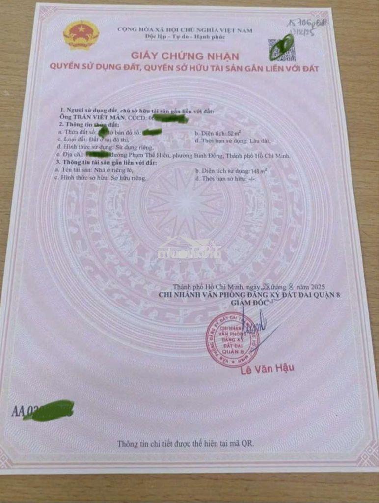 Bán nhà phạm thế hiển, p5,q8 4x15 3 tấm 4 phòng hẻm to - 2
