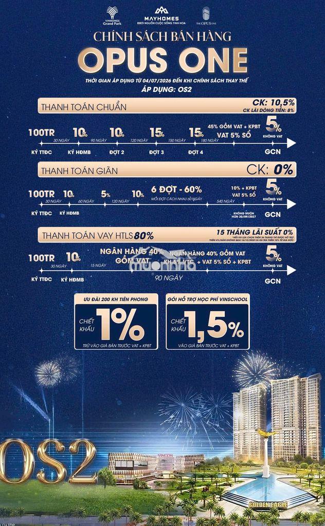 Bán căn hộ víp cdt vinhomes - opus one - 2pn+ 7,82 tỷ, view bể bơi, cv - 4