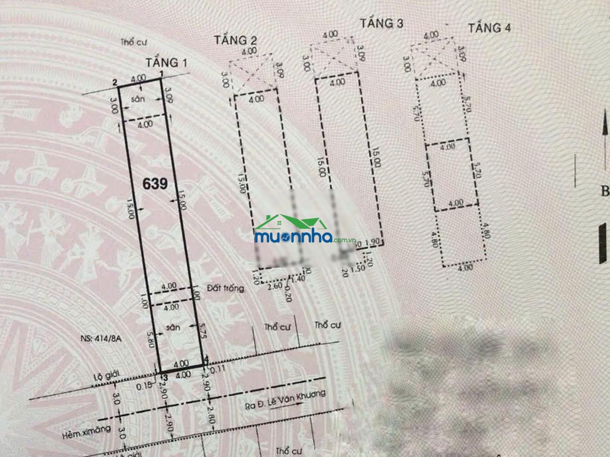 Chủ cần b.á.n giảm 300 triệu giá mới 8.5 tỷ tl chính chủ (o5gm) đường lê văn khương p.tân thới hiệp - 4