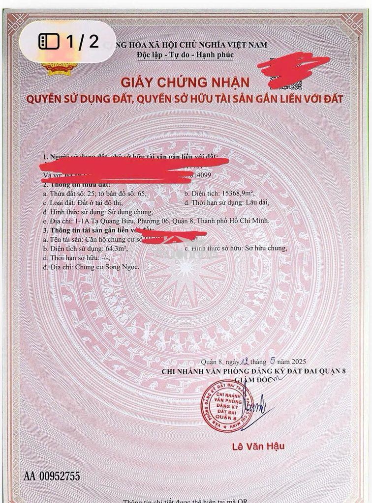 [Sổ sẵn - giá tốt] bán căn hộ tara residence - 3,75 tỷ - 4
