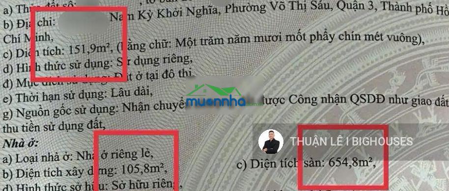 Bán tòa văn phòng (7,6mx20m~700m2 sàn) - hẻm 8m nam kỳ khởi nghĩa, quận 3. sẵn hđt: 130 triệu/tháng