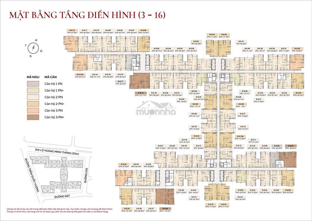 Bán căn 1pn+ diện tích 45,7m2 hướng đồng nam mát mẻ, view hồ bơi - 3
