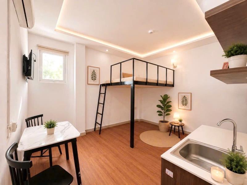 Cho thuê phòng trọ khu vực tân bình - duplex full nội thất hiện đại - 0926051663
