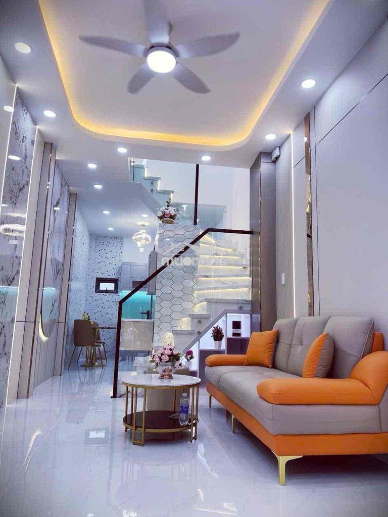 Nhà đúc 1trệt 1lầu giá4ty 380triệu phường 8 thông tây hội mới - 2