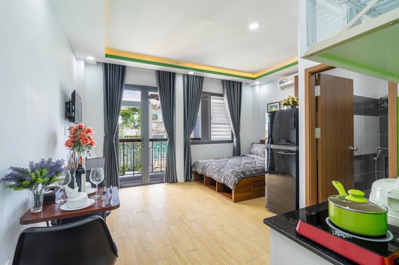 Cho thuê căn hộ ban công gần đại hoc hutech, giao thông vận tải đường đinh bộ lĩnh, bình thạnh - 3
