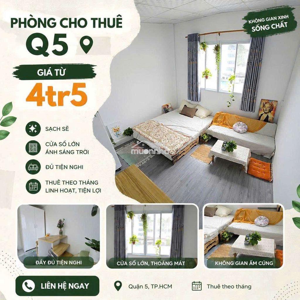 Phòng trọ đầy đủ nội thất trung tâm q3-q5 sát q1 - 2