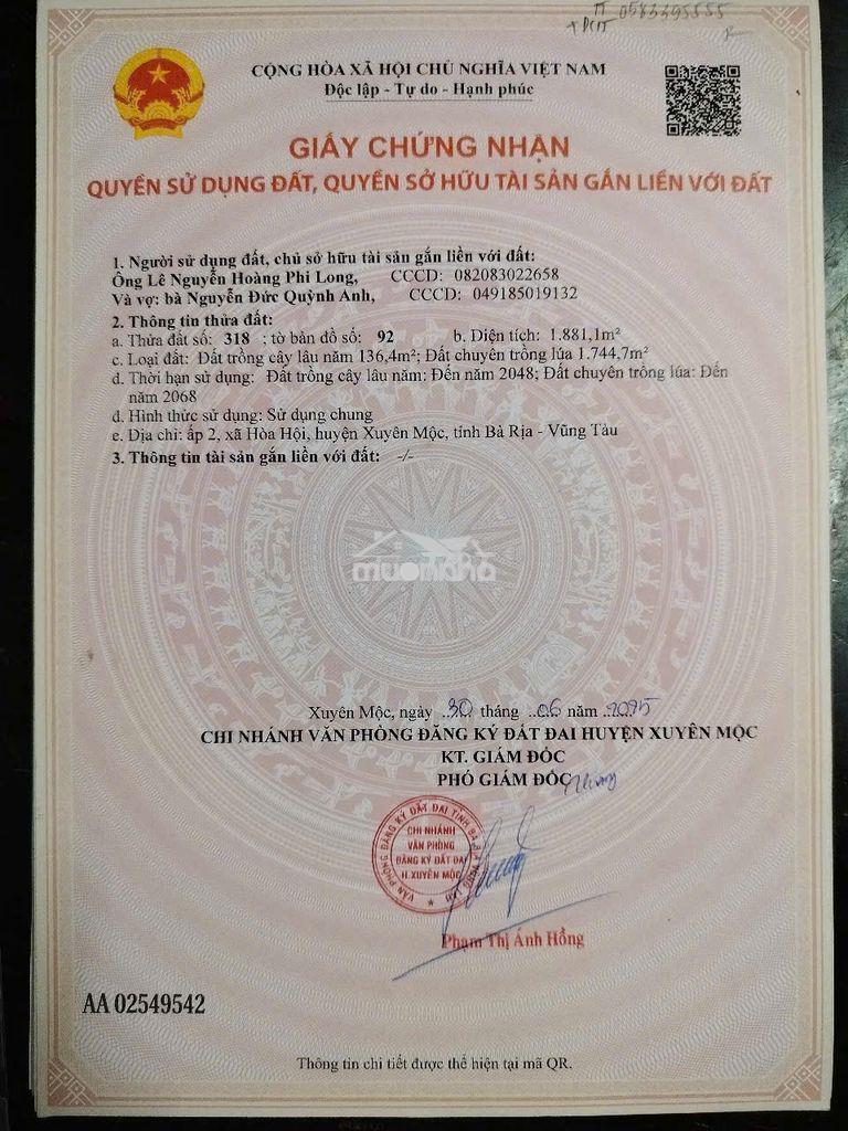 Đất biệt thự vườn,  đông dân cư, qh bàn cờ, trung tâm ngãi giao hcm - 3