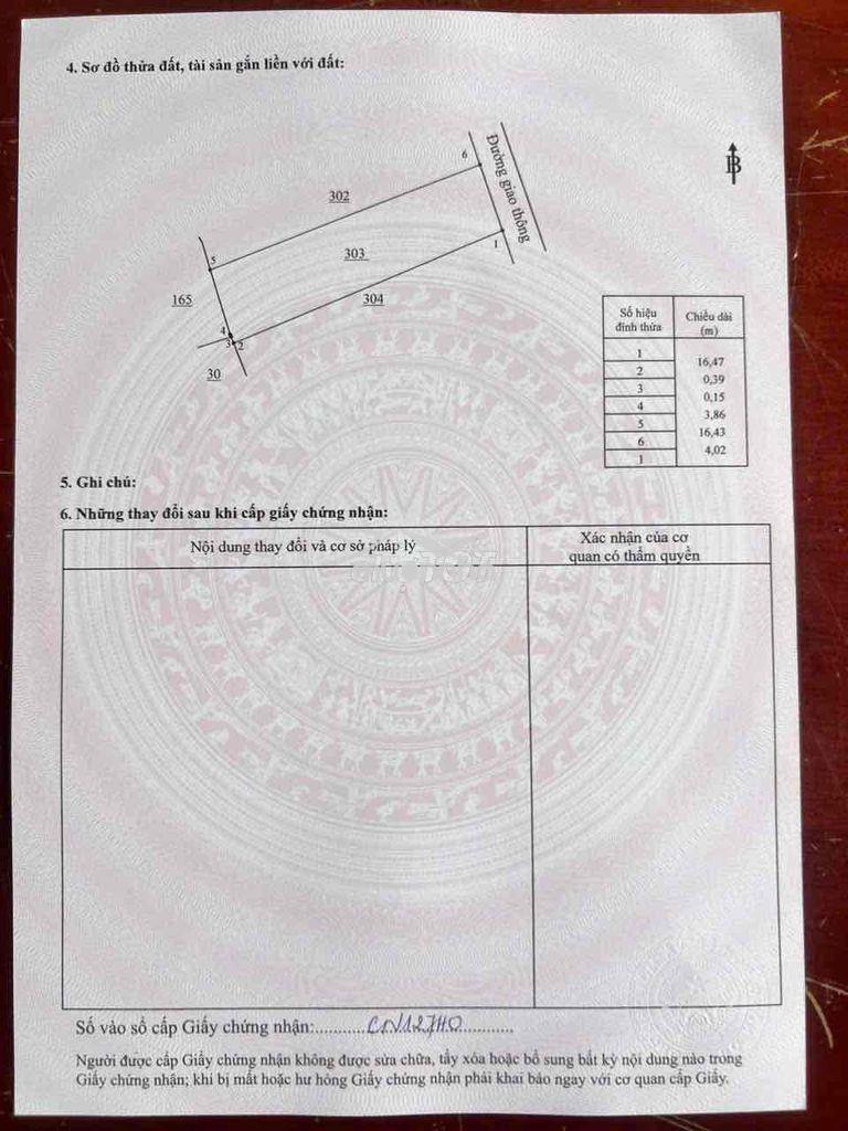 Bán lô đất cù lao phường hiệp hoà