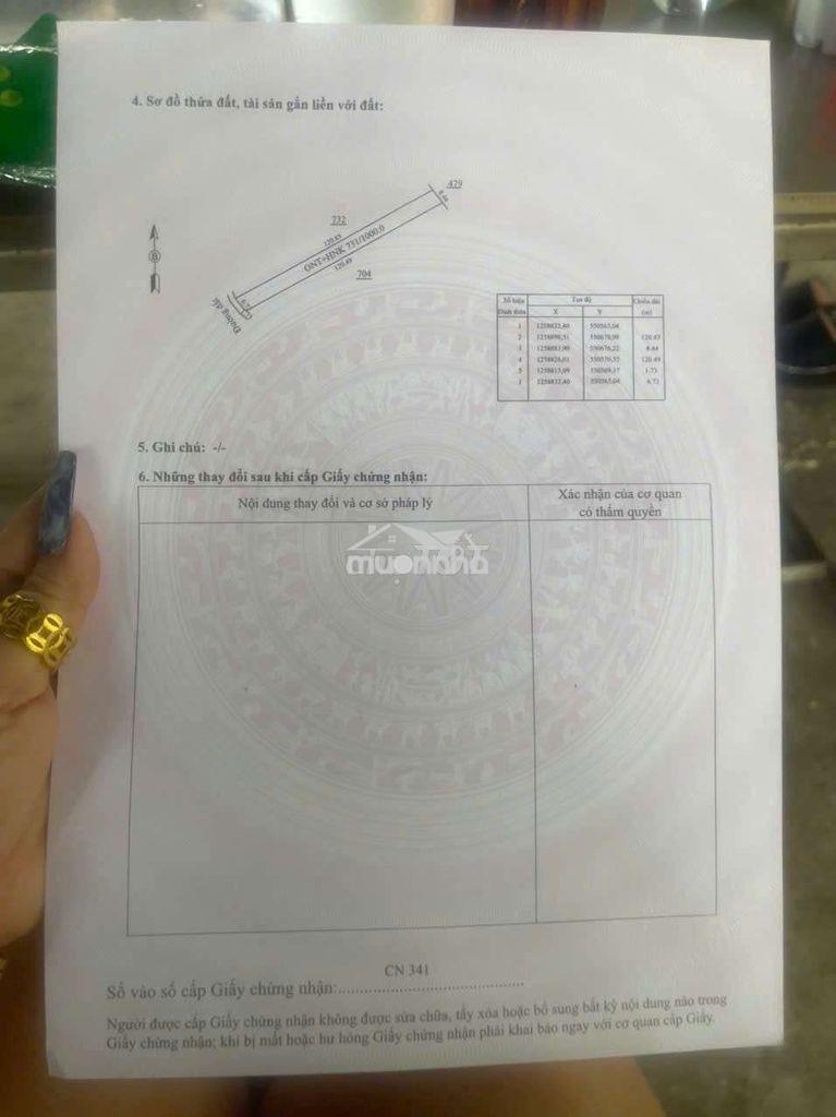 Bán đất vườn tại hảo đước, tây ninh, 380 triệu, 1000m2 có thổ cư - 3