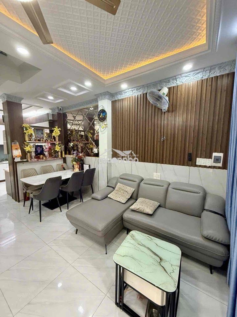 Bán nhà hẻm nhựa oto hơn 4m dt:4,6x10m 4tầng 4pn đặng nhữ lâm nhà bè - 2