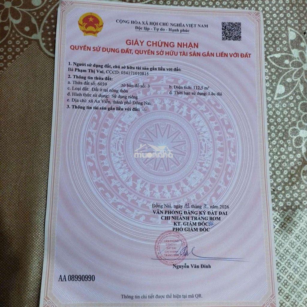 Bán 2 lô đất thổ cư liên kề đat 2 mặt tiền đườg đầu đuôi chính chủ ban - 3