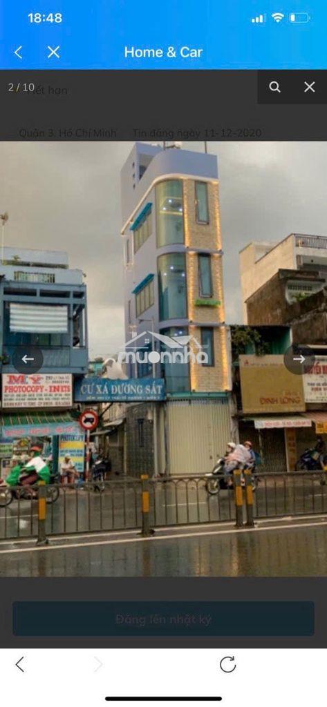Nhà mới 4 lầu mặt tiền lý thái tổ giá 15 triệu