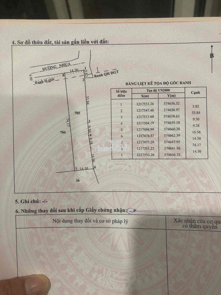 Bán đất vườn mặt tiền đường nhựa 12m (nguyễn thị quá)
