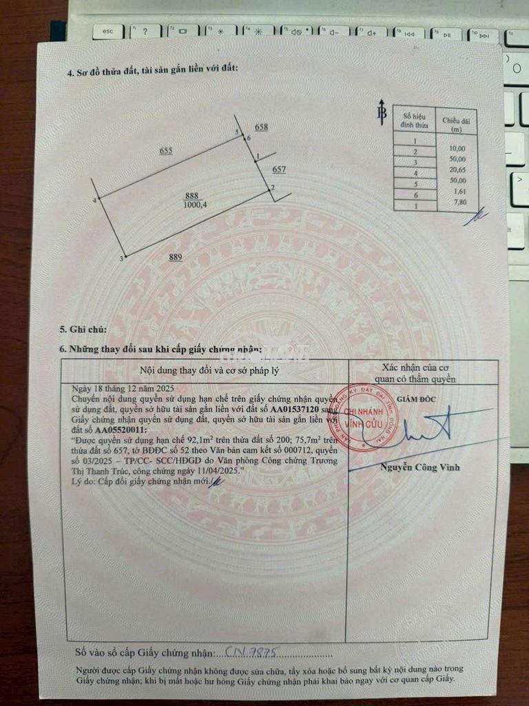 🔔 Bán lô đất lớn 1000 m2