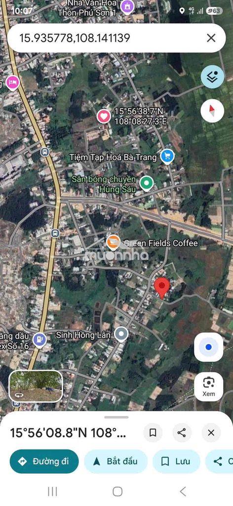 Chào bán lô đất phú sơn nam – kết nối cầu quảng đà- p hoà tiến. giá đầ