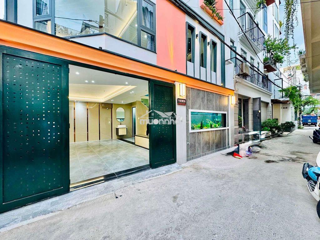 Nhà xây mới 5 tầng 57.3m2 căn góc 2 mặt đường số 30, ngay chợ an nhơn - 3