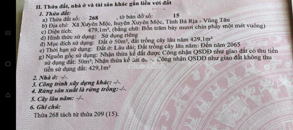 Bán đất khu đường bàn cờ xã xuyên mộc - 2