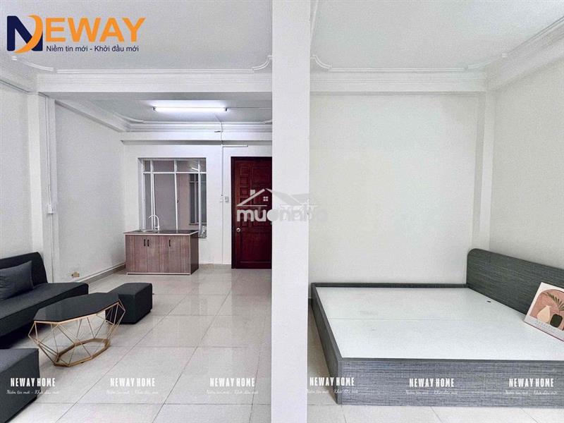 Cho thuê 1 pn tách bếp siêu rộng full nt free xe có bancol gần aeon tp