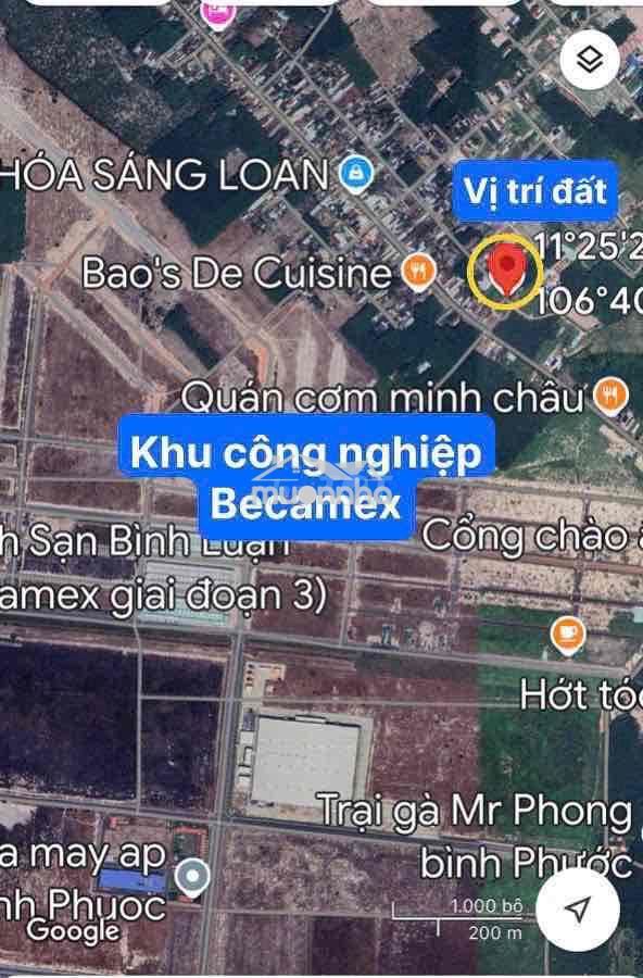 Bán lô đất sát kcn becamex gđ3 mặt đường số 6 kp1