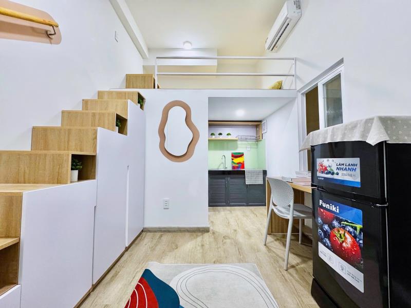 Cho thuê căn hộ duplex gác lửng full nội thất sát đh ngoại thương ftu2