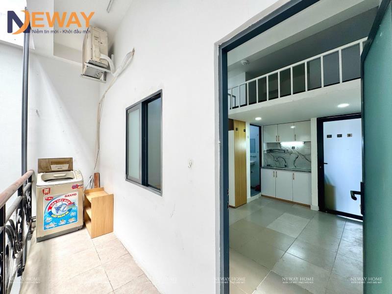 Cho thuê phòng gác, full nội thất, đường kênh tân hoá sau cổng đh văn hiến, có ban công thoáng