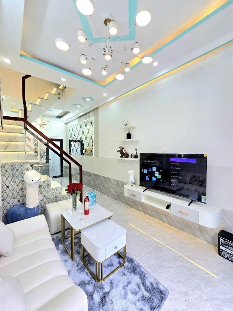 Bán nhà mới xây dựng cách đường xe hơi vài căn đc: đầu đường đào tông nguyên - nhà bè - 3