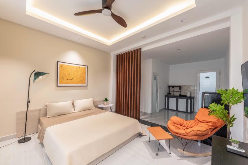 Studio full nội thất cao cấp rộng 45m2 - ban công - ngay ngã tư hàng xanh - 4