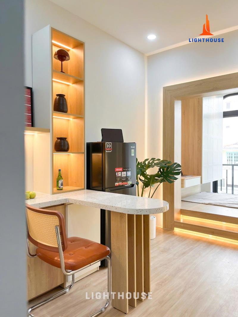 Cho thuê căn hộ 1 phòng ngủ tách bếp có ban công full nội thất mới hiện đại city view gần tdtu, nttu, lotte mart trung tâm quận 7 - 2
