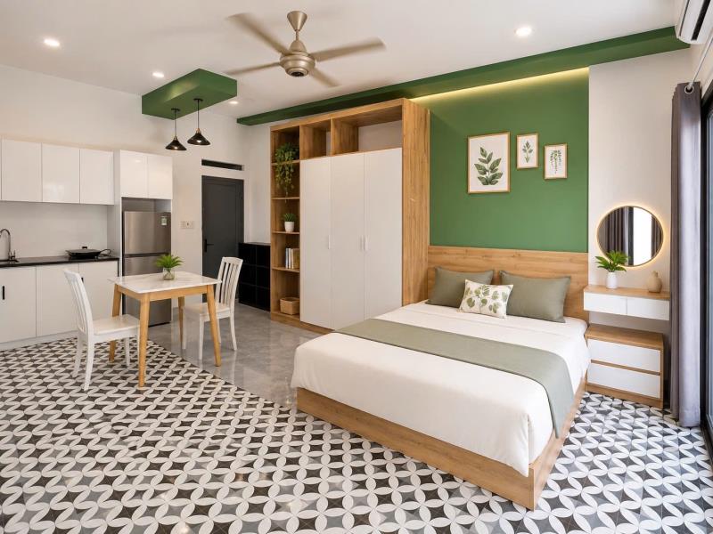 🐯 Cho thuê căn hộ mới 100% - 45m2, full nội thất, máy giặt riêng, sân vườn - xô viết nghệ tĩnh 🐯