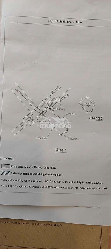 Bán nhà q1, đường trần hưng đạo, trong hẻm, nhà 4 tầng. - 3