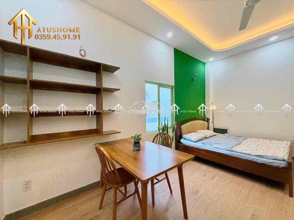 Cho thuê 1pn tách bếp ban công rộng 40m2 siêu thoáng ngay trường sa - 4