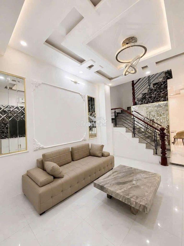 Nhà full nội thất 1 trệt 3 lầu 4pn 5x15m hẻm kdc nam long quận 7 - 2