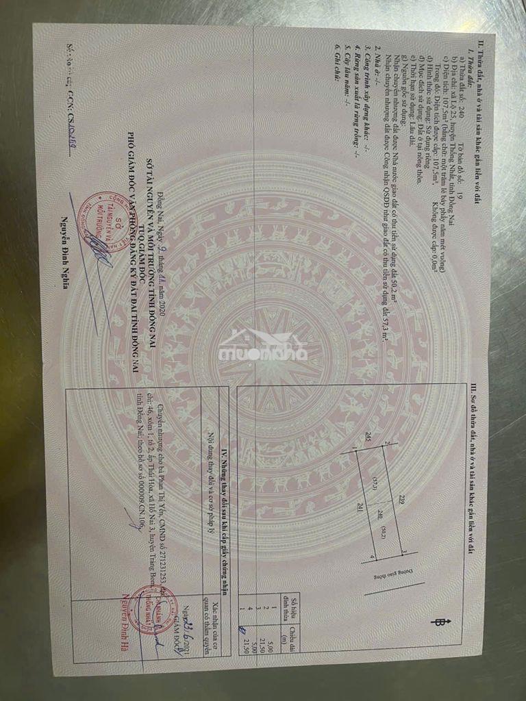 Bán đất ngay trường tiểu học nguyễn minh xuân, xã lộ 25 sổ đỏ thổ cư - 2