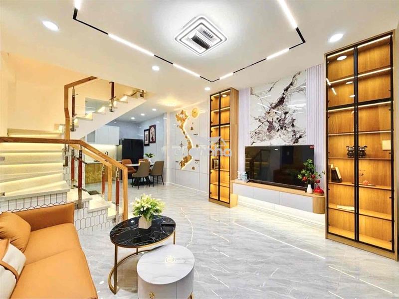 🏡 4.55 tỷ – nhà mới quang trung – 2 tầng – nở hậu – full nội thất