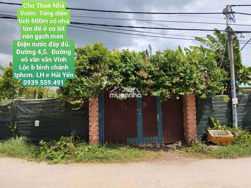 Nhà vườn 600m có nhà điện nước nhà nước đường võ văn vân vĩnh lộc b - 2